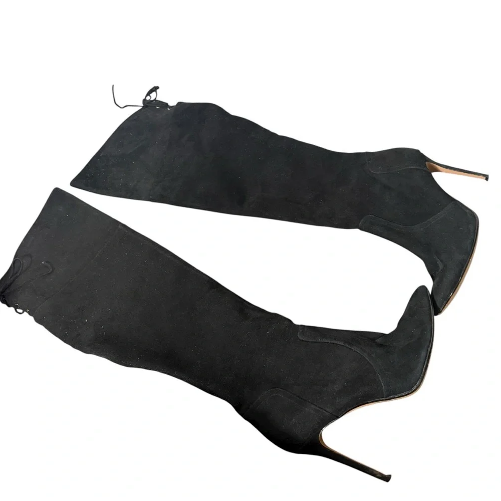 Raye Tatum boots over the knee Revolve thigh high suede black size‎ 9.5